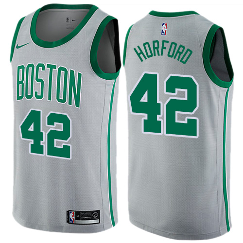 Men Nike Boston Celtics 42 Al Horford Gray NBA Swingman City Edition Jersey